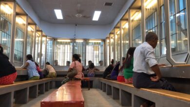 A visitation room at Insein Prison in Yangon, shown in 2019 (ICRC).
