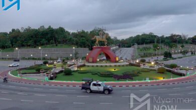 The Zabuthiri roundabout in Naypyitaw, seen before the 2021 coup (Myanmar Now)