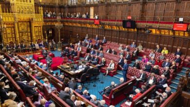 The chamber of the UK’s House of Lords, pictured on May 10, 2023 (Roger Harris / House of Lords 2023)