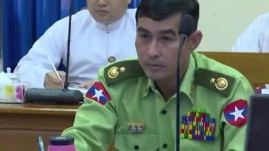 Gen Aung Lin Tun in military uniform (Screengrab / MRTV)