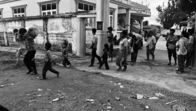 Internally displaced persons arriving at the Kanmein Monastery in Ward 12 of Lashio on January 15 (Photo: FYV)