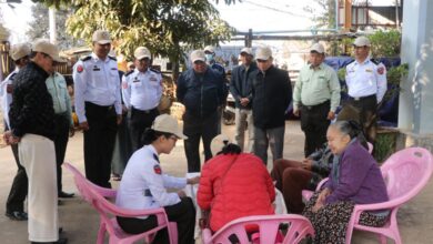 Staff of the junta’s population department collect data in Lashio in January 2023. The city is now under the control of an ethnic armed group (www.dop.gov.mm)