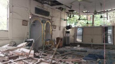 The interior of the Gattan Mosque in Sagaing after it was damaged by the March 28 earthquake (Photo: Jo Jo Social Network)