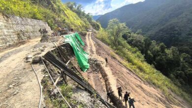 Repairing the road between the resistance-held towns of Mindat and Matupi in Chin State (Photo: CDF Matupi)