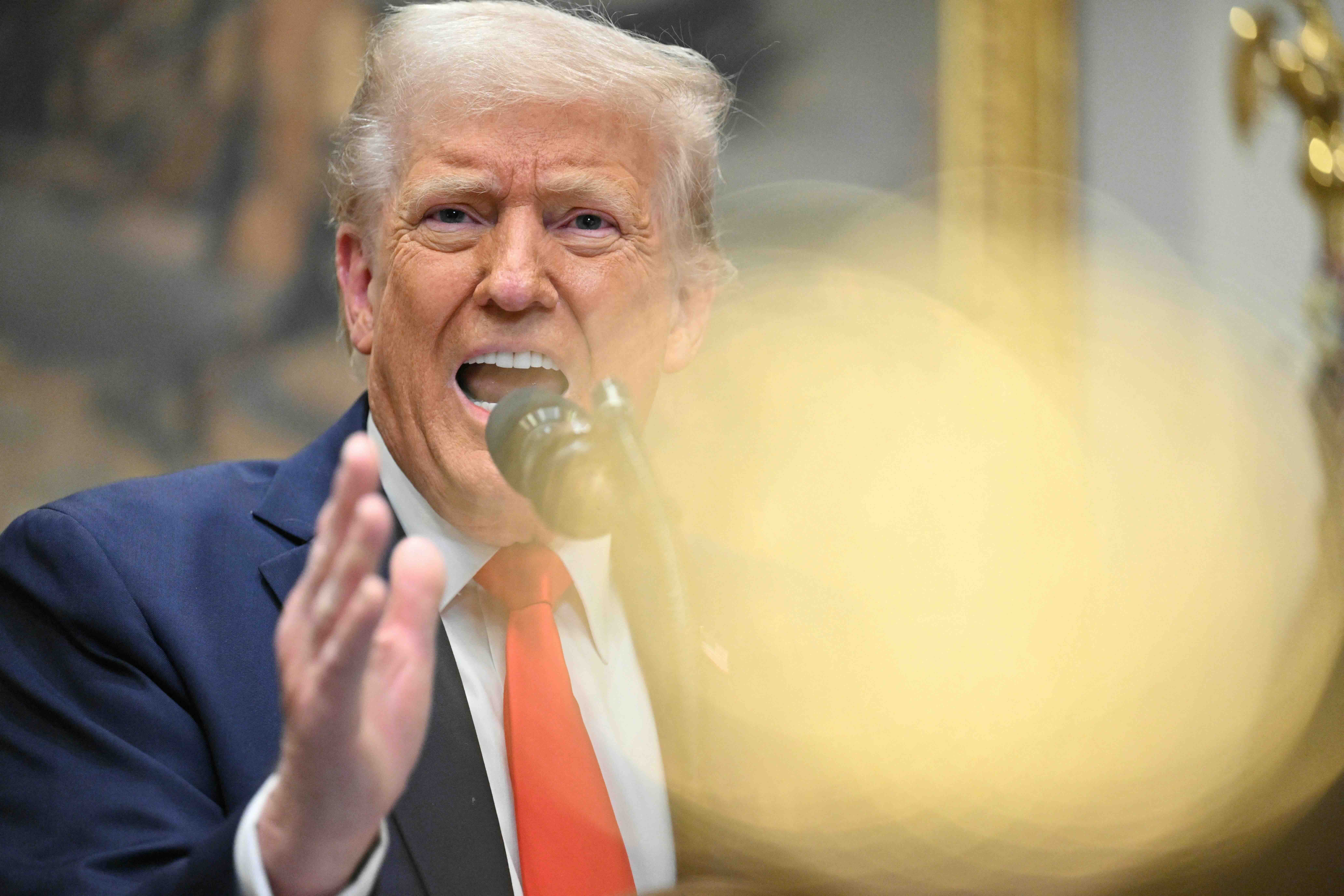 US President Donald Trump speaks in the White House in Washington, D.C., on March 3, 2025. Trump signed a new travel ban June 4, 2025 targeting 12 countries including Myanmar. He said it was spurred by an attack on a Jewish protest in Colorado, which authorities blamed on a man they said was in the country illegally (Photo: Roberto Schmidt/AFP)