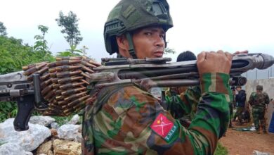 A Ta’ang National Liberation Army (TNLA) fighter taking part in battles at Nawnghkio and Kyaukme in 2024. (Photo - TNLA)