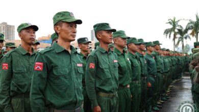 MNDAA fighters at a ceremony in June 2025 (Photo: The Kokang)