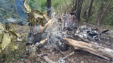 Debris from the crash site of a junta fighter plane that the KNDF claims to have shot down (Photo: Supplied)