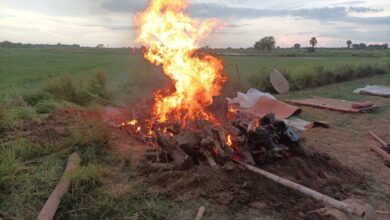 The women killed in the August 31 airstrike in Yesagyo Township were cremated the same evening (Photo: Info Committee Yesagyo)