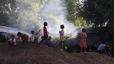 Children at a shelter for displaced people in Sagaing Region, photographed in early September, 2025.(Photo: Supplied)
