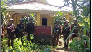 Junta forces near the Tank Battalion 5014 base