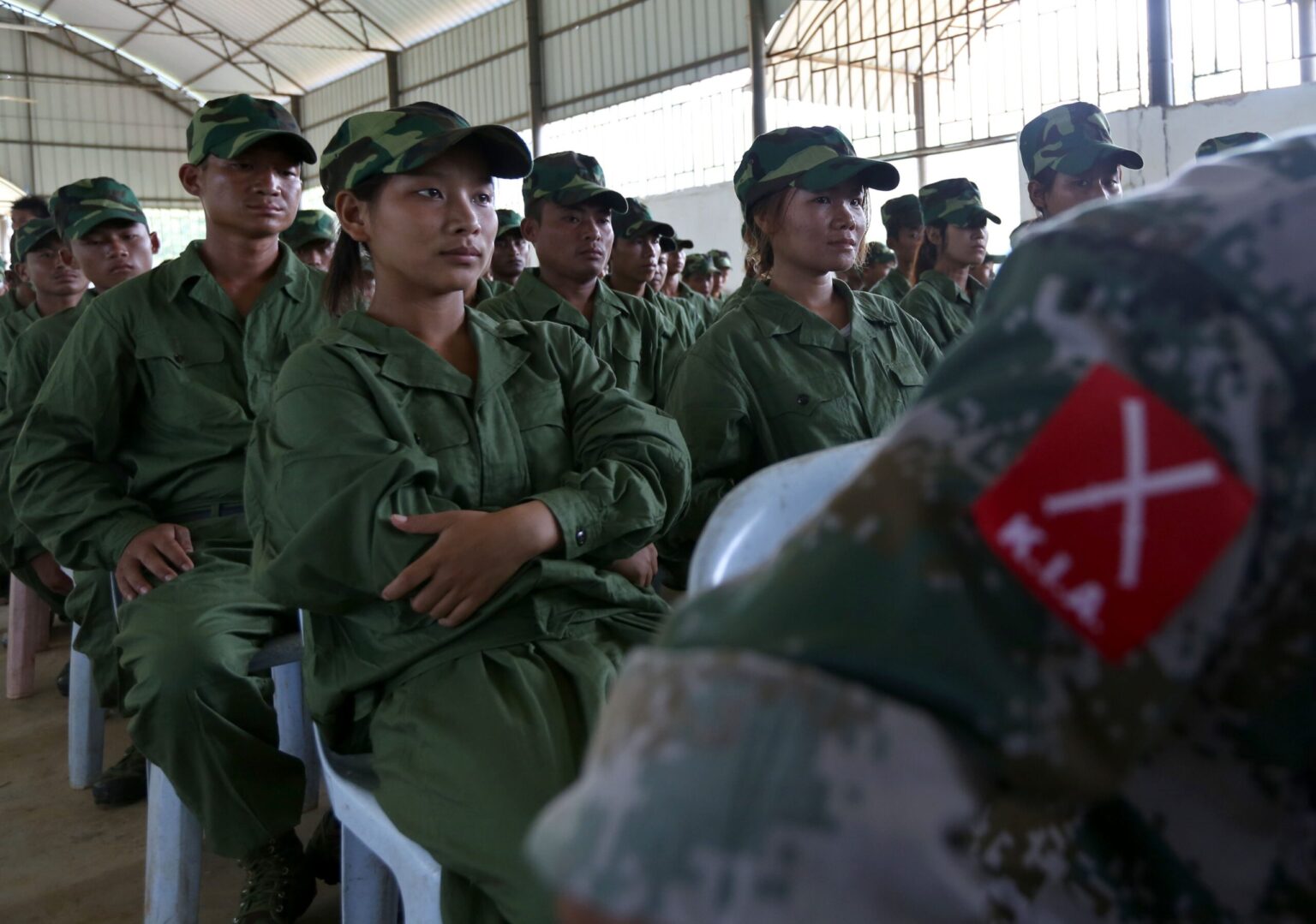 Members of the KIA undergo military training in Laiza, the location of the group’s headquarters in Kachin State’s Waingmaw Township, in 2012 (Photo: EPA)