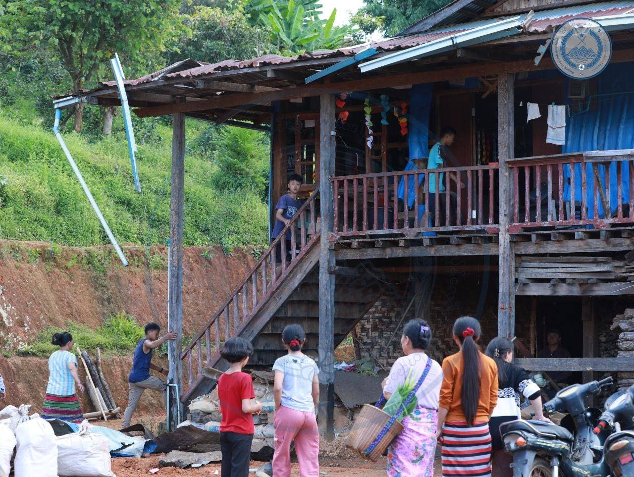 Wreckage from a junta airstrike that killed a 16-year-old girl and injured five others on October 14, 2025, as fighting intensified between the military and the Ta’ang National Liberation Army in northern Shan State. (Photo: TNLA)