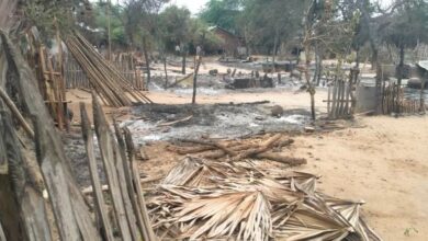 A burned village in Nyaung-U Township in July 2025 (Photo: Supplied)