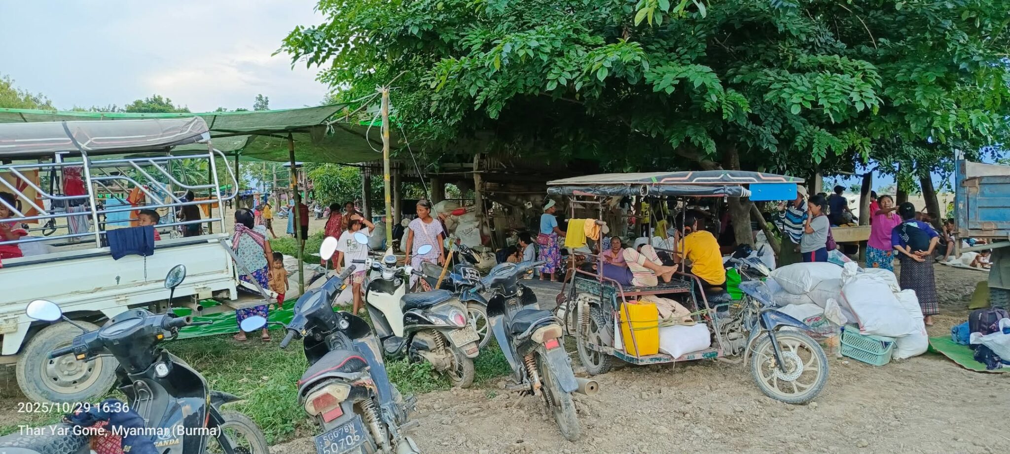 Displaced villagers from Sagaing Region’s Kalay Township, seen in late October (Photo: Supplied)