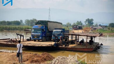 A ferry pier near Nawngtawng border gate in northern Shan State’s Namkham Township in May 2024 (Photo - Myat Pan)