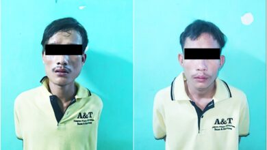 Images issued by the military junta of Yan Naing Kyi Win (L) and Aung Ye Htut (R)