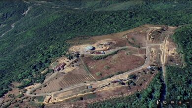 A satellite image of the Nat Yay Kan air defence base in Magway Region’s Ngape Township