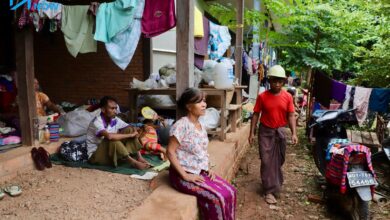 IDPs in Thabeikkyin Township, Mandalay Region (Photo: Moe Oo / Myanmar Now)