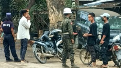 ULA police conduct vehicle checks in Rakhine State’s Minbya Township in October 2025 (Photo: Arakan Princess Media)