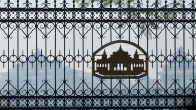 Myanmar’s parliamentary complex and ministry zone in Naypyitaw, seen through a fence shortly after the military ousted the country’s civilian-led, elected government in the coup of February 2021 (Photo: AFP)