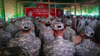 New recruits to the Burma National Revolutionary Army attend a training graduation ceremony in June 2024 (Photo: BNRA)