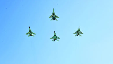 Junta fighter jets fly over Naypyitaw on December 15, 2025, the 78th anniversary of the founding of Myanmar’s air force (Photo: Official regime website)