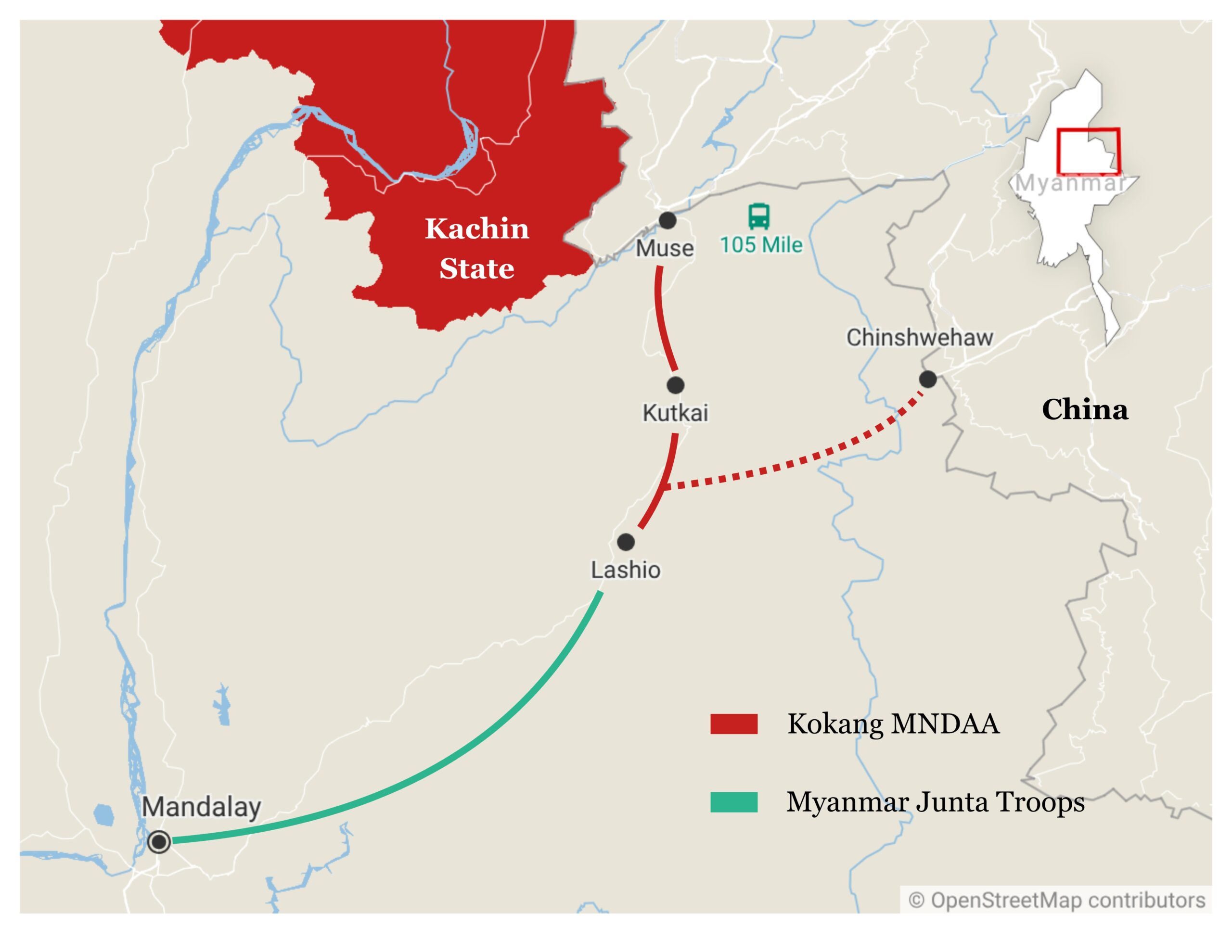 Kokang army tightens grip on China-Myanmar trade routes amid junta’s political transition