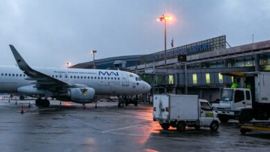 A Myanmar Airways International passenger plane is parked at Yangon International Airport in Yangon on September 16, 2025 (Photo: AFP)