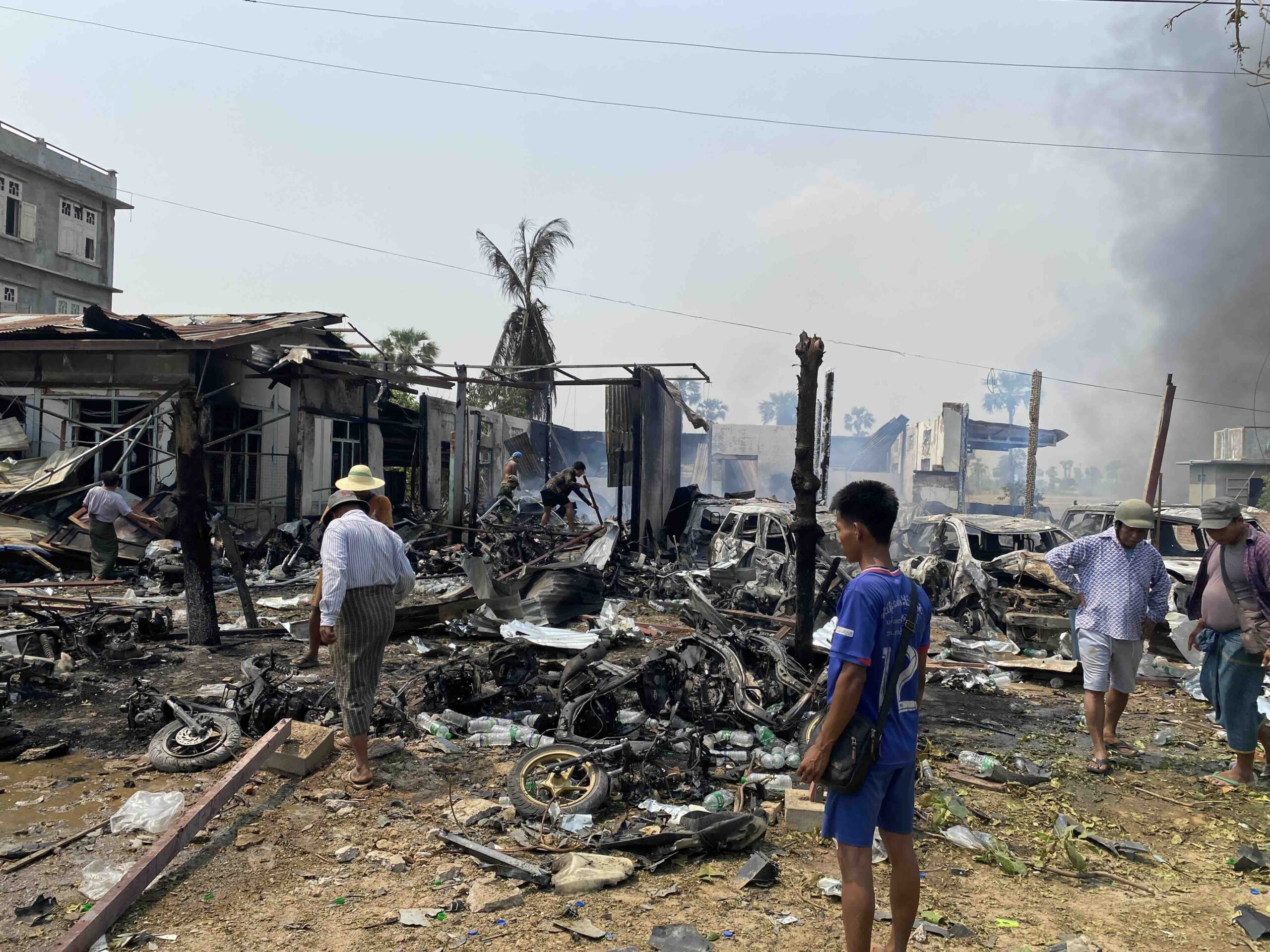 Myanmar regime kills six in airstrike on market in Sagaing’s Taze Township