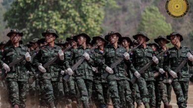 A graduation ceremony for Karenni Nationalities Defence Force recruits, held in 2024 (Photo: KNDF Battalion 27)