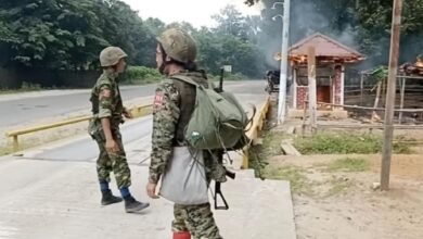 KIA and allied resistance forces set fire to a junta checkpoint in Indaw Township in August 2022 (Photo: Indaw Revolution)