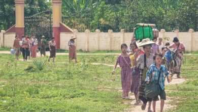 Civilians flee fighting in Sagaing Region in June 2023 (Photo: Aung Khant Zaw)