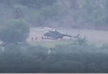 A screenshot of a video showing the helicopter hit by a resistance drone attack in Magway Region’s Myaing Township on June 23 (Photo: Magway Region Ministry of Defence)