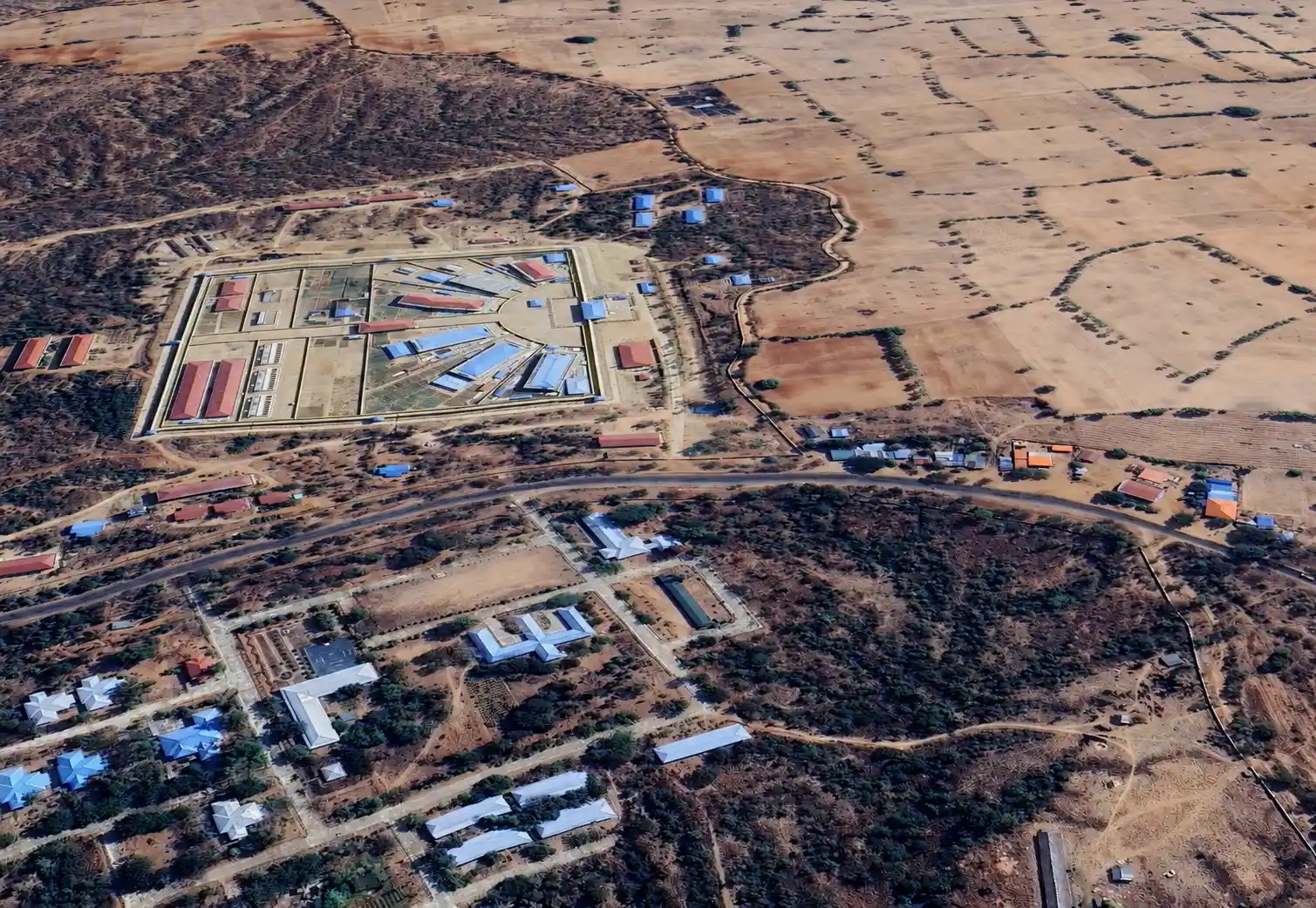 An aerial view of Magway Prison (Photo: Google Earth)