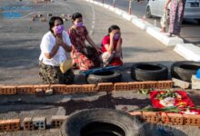 Relatives mourn an anti-coup protester killed by junta troops in Yangon’s North Okkalapa Township in early 2021 (Photo: Myanmar Now)