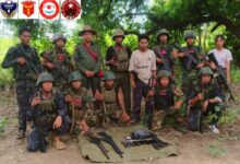 Monywa Township People’s Security Organisation members seen after an operation in October 2025 (Photo: Monywa Township PSO)