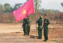 MNDAA troops at a ceremony held in March marking the 37th anniversary of the group’s founding (Photo: The Kokang)