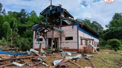 The church in Laylarmyaung after the attack on July 25 (Photo: Supplied)