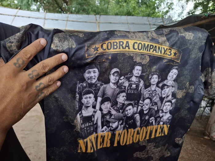 A Cobra Column t-shirt remembering fallen comrades