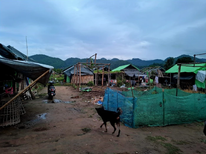 The Plaw Ta Poh IDP camp, now home to 2,049 villagers forced from their homes by junta airstrikes