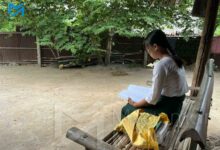 Shan Mae Lay, who excelled in school before the coup, continues to study hard despite losing both parents (Photo: Pan Chi / Myanmar Now)