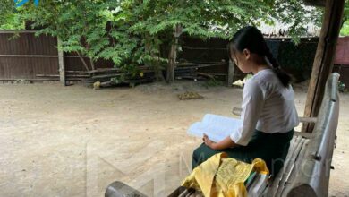 Shan Mae Lay, who excelled in school before the coup, continues to study hard despite losing both parents (Photo: Pan Chi / Myanmar Now)
