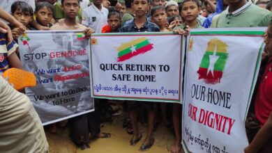 Rohingya refugees mark the six-year anniversary since the 2017 military crackdown in Cox’s Bazar, Bangladesh, in August, 2023 (Photo: Supplied)