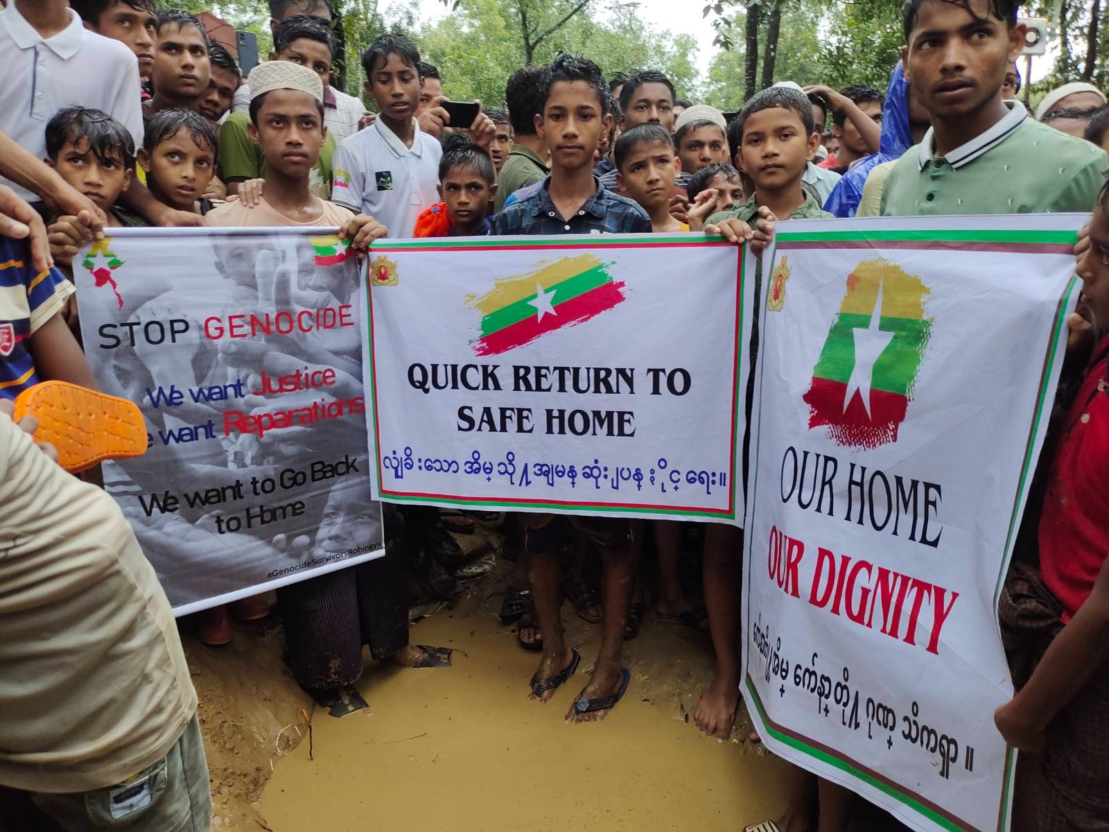 Rohingya refugees mark the six-year anniversary since the 2017 military crackdown in Cox’s Bazar, Bangladesh, in August, 2023 (Photo: Mohammed Zonaid)