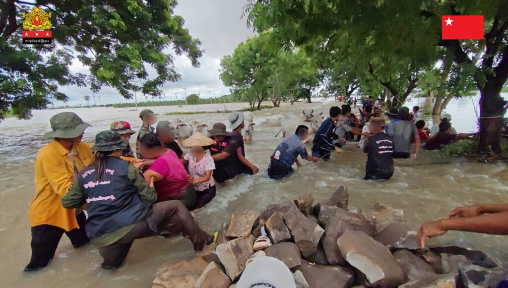 16 dead and tens of thousands displaced by flooding across central Myanmar: NUG