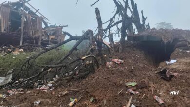 A village in Tract 2, near Mindat Town, Chin State, following a junta airstrike on August 30 (Photo: HKL)