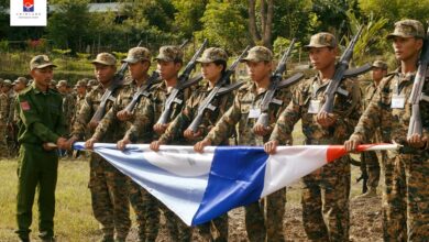 The 48th weekly basic military training graduation ceremony was held at Camp Victoria, the headquarters of the Chin National Army, in September 2022 (Photo: Chinland Information Center)