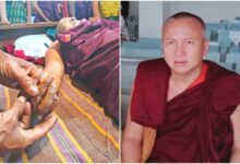 Images of Ashin Indacara shared on pro-junta social media channels