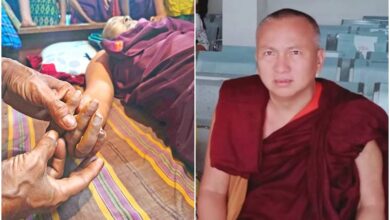 Images of Ashin Indacara shared on pro-junta social media channels